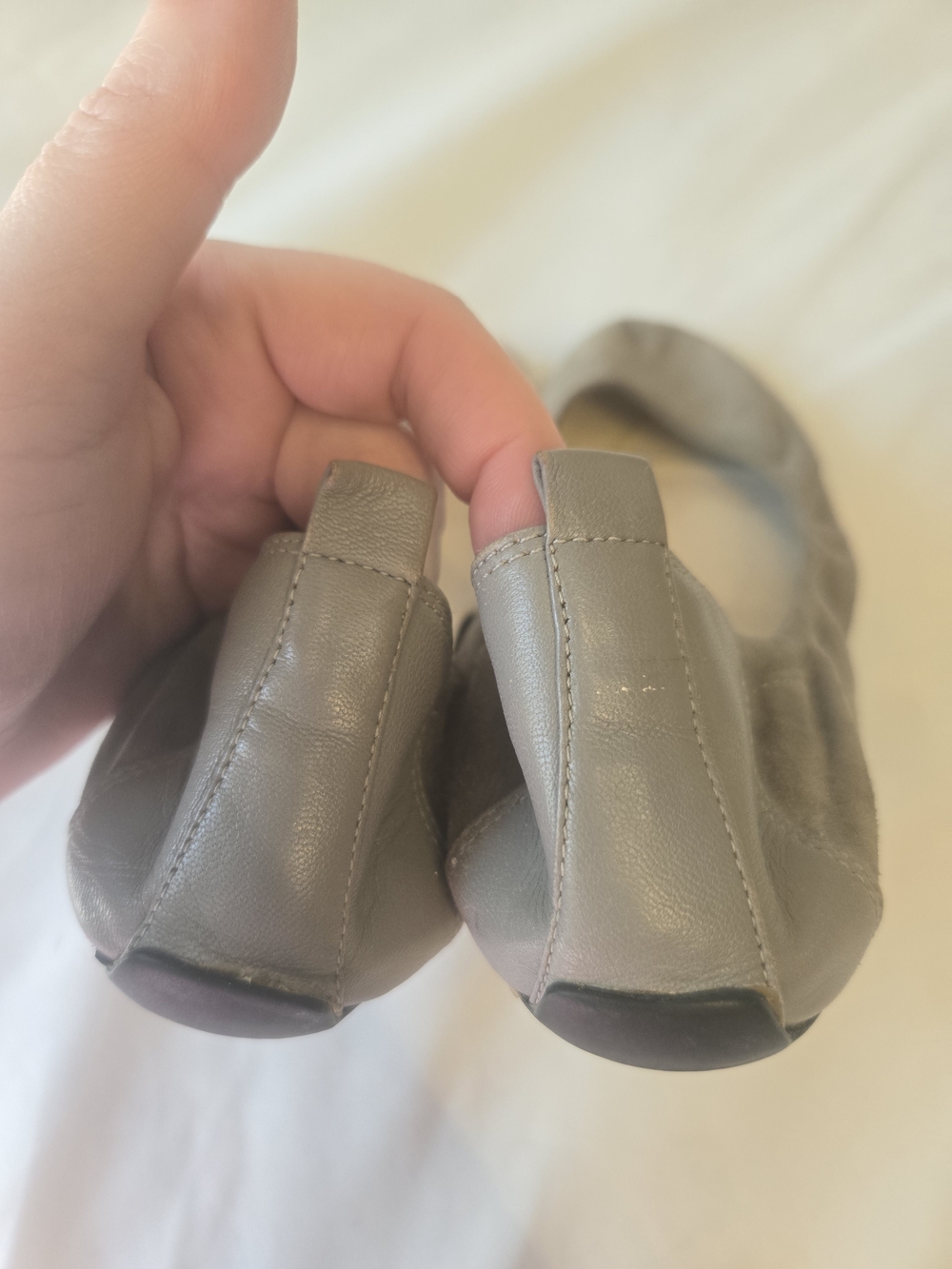 3 For $15 Cole Haan Gray Suede And Leather Ballet Flats 6.5 - Picture 4 of 5